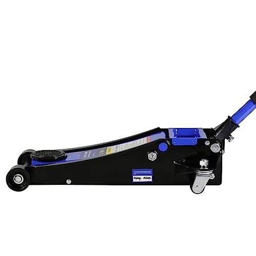2.5 Ton Low Profile Floor Jack Hydraulic Jack Heavy Duty Steel Floor Jack with Dual Piston Quick Lift Pump 2.5 Ton (5000 lb) Capacity Lift Range 3.5"-19.5" Blue - color: Blue 2.5T Dual Pump 3.5"-19.5"