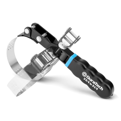 DURATECH Small Swivel Oil Filter Wrench，5 Gear Adjustment Oil Filter Removal Tool Fits Filters 2-3/4" to 3-1/4", Ideal for Car Repair Tools - size: Small (Fits Filters 2-3/4" to 3-1/4"), style: Gear Adjustale