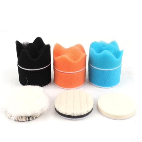 9Pcs 2 Inch Polishing Pad Kit Foam Sponge Buffer for Car Detailing Waxing Sealing Glaze Scratch Repair Dual Action Polishers
