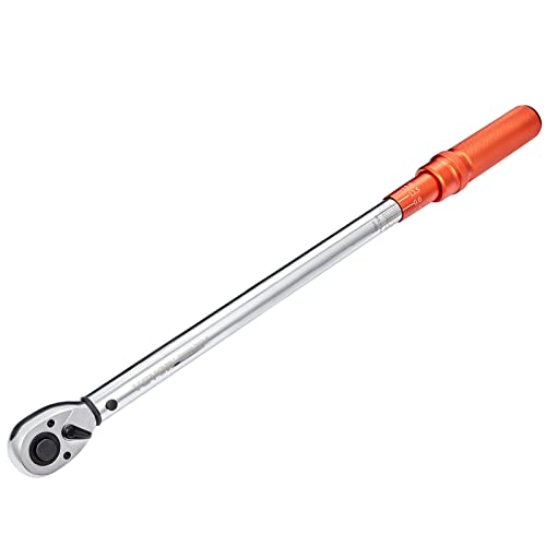 VEVOR 1/2-inch Drive Click Torque Wrench 25-250ft.lb/34-340n.m, Dual-Direction Adjustable Torque Wrench Set with Mechanical Dual Range Scales and Adapters Extension Rod - size: 25-250 FT.LB, style: 1/2-inch