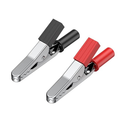 Vibit 30 Pcs 55 mm Metal Alligator Clips Electrical Test Clamps, 5 A Alligator Clamps with Screw & Insulating Boots, Crocodile Crocodile Clips for Car Battery Replacement DIY Crafting - style: 30 Pcs-5A