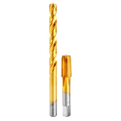 1/8-27 NPT Pipe Tap and R Drill Set,M2 HSS Hand Threading Plumbing Tap | Plumbers Mechanics DIY Thread Cutting Tools - size: 1/8-27 NPT Tap - R Drill