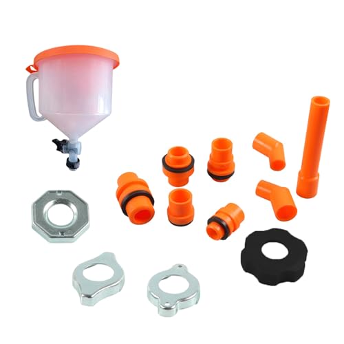 Not Spill Coolant Funnel Kit Frees Radiator Filling Proof Bleeder for Car Flushes Orange Pouring Corrosion Resistant Not- Burping for Fill