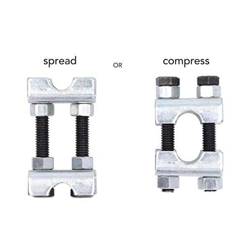 Coil Spring Compressor Tool, 4 Pack Mini 2-Way Adjustable | Carbon steel auto spacers, portable strut adjuster, vehicle kit, heavy-duty shock maintenance, garage essential pack