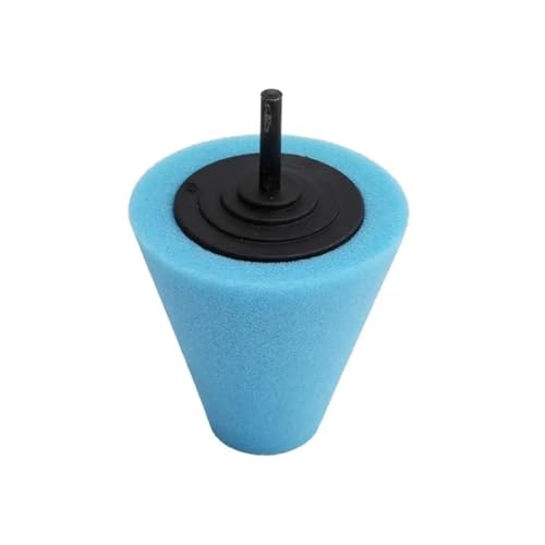 Electric Drill Burnishing Ball Polishing Cone Set Car Hub Buffing Sponge Kit(Blue 1pc) - color: Blue 1pc