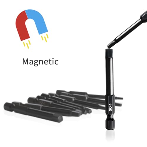 Narwhal Robertson Square Drill Bit Set (24 Pack - 2.3" Long Magnetic Heads) Square Screwdriver Bit Sizes #0, #1, #2, #3, and #4 - style: Square