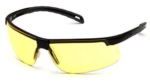 Pyramex Ever-Lite Lightweight Safety Glass Indoor/Outdoor Mirror Lens - color: Black Frame/Amber Lens