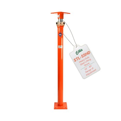 ELLIS Heavy-Duty Adjustable Steel Shore - Basement House Jack for Floor Leveling, Foundation, Beams & Concrete Bracing - 34,000 lb Capacity, 55"-80" Adjustable Support - size: 55" - 80" Adj. Safe Load Capacity (34,000 lb)