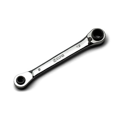 Capri Tools 4-in-1 120-Tooth Box End Reversible Ratcheting Wrench, 8, 10, 12, 13 mm, Metric - size: 8, 10, 12, 13 mm