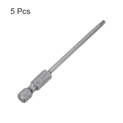 HARFINGTON 5pcs #2 Phillips Screwdriver Bit PH2 1/4" Hex Shank 3.15" (80mm) Long Magnetic S2 Steel Industrial Grade Screw Driver Bit Cross Head Electric Drill Bits 0.118" (3mm) Rod - size: PH2 x 80mm x 3mm