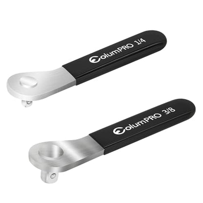 2PCS Low Profile Socket Lever, 1/4”, and 3/8” Drive Breaker Bar, Extra Low Profile Stubby Wrenches Set, Non-Ratcheting, Great for Boats, RV, Off Road Vehicle - style: 2PCS