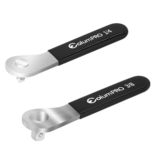 2PCS Low Profile Socket Lever, 1/4”, and 3/8” Drive Breaker Bar, Extra Low Profile Stubby Wrenches Set, Non-Ratcheting, Great for Boats, RV, Off Road Vehicle - style: 2PCS