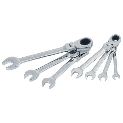 CRAFTSMAN 7-Piece SAE Flex Reversible 72-tooth Ratchet Set, Chrome Finish (CMMT87010)