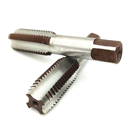 AtticZone M16 x 2.0 Metric Hand Thread Tap, Right Hand, Alloy Tool Steel, 1 Taper Tap, 1 Plug Tap for Metal Working DIY Industrial - size: M16x2.0