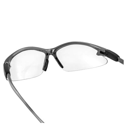 Global Vision Safety Shop Glasses - color: Grey Frame/Clear Lens