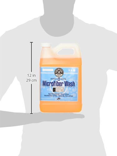 Chemical Guys, Microfiber Wash & Towel Detergent, Concentrated, 1 Gallon | Concentrated detergent deep-cleans microfiber towels, mitts and pads, lifting wax, grease and grime, orange scent - size: 128 Fl Oz (Pack of 1)