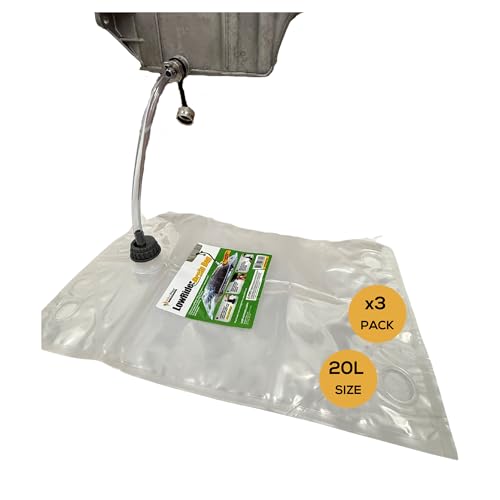ValvoMax Oil Drain Containers – Clean, No-Mess Used Oil Collection System – Compatible Quick Twist Oil Drain Valve (21 Qt Bladder Bag 3X) - style: 21 Qt Bladder Bag 3x
