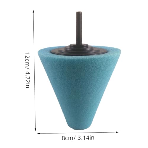 Happyyami Automotive Car Burnishing Sponge Polishing Pad Cone Shaped Buffing Tool for Wheel Hub Cleaning Light Blue Durable Reusable Buffing Pads for Power Drill Use