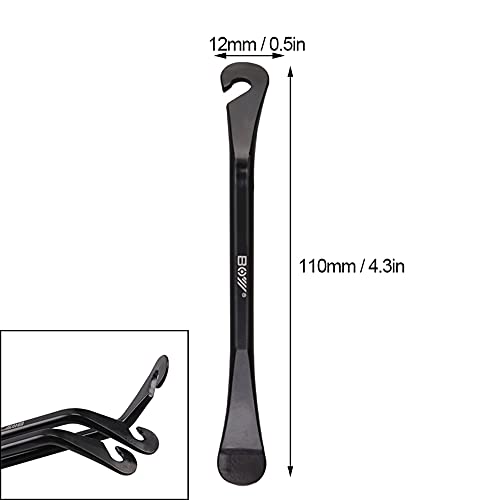 3Pcs Tire Levers, 4.3 inches Carbon Steel Portable Tire Repair Changing Tool Set Lever Tyre Spoon Bike Tube Repair Kit for Remove Replace Road Mountain