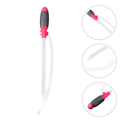 Healeved Manual Car Transfer Pump Siphon Kit 2pcs, Large Neutral Hose for Gasoline and Water, Handheld Fluid Transfer Pump for Automotive and Aquarium Use