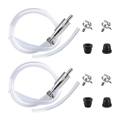 Brake Bleeder Hose Kit, One-Way Check Valve Design, Easy One-Person Brake Bleeding for DIY Users, Clear Tubing, 2 Pack - size: Brake Bleeder Tool-2pcs