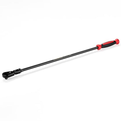 STARWORK TRUE MECHANIC™ 1/2" Drive 90 Tooth Dust-Proof Black Chrome Locking Flex Ratchet, Extra Long 33" Length - size: 33" Length
