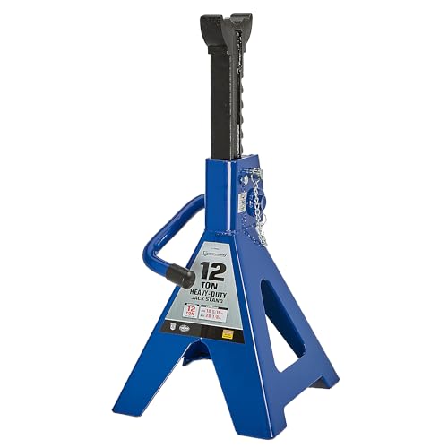 Strongway Double-Locking 12-Ton Jack Stands, 24,000-Lb., Pair | Stable vehicle support, controlled positioning, heavy-duty steel construction, shop/garage service, safety-focused setup - style: 12 Ton