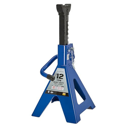 Strongway Double-Locking 12-Ton Jack Stands, 24,000-Lb., Pair | Stable vehicle support, controlled positioning, heavy-duty steel construction, shop/garage service, safety-focused setup - style: 12 Ton