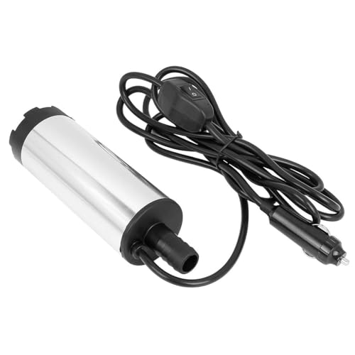 30L/min 12V Fuel Transfer Pump 51mm Portable DC Electric Submersible Pump Diesel Water Oil Transfer Tool Universal Fuel Pump for Car Truck Caravan Marine Boat Oil Extractor Pump