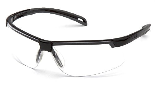 Pyramex Ever-Lite Lightweight Safety Glass Indoor/Outdoor Mirror Lens - color: Clear Lens/ Black Frame