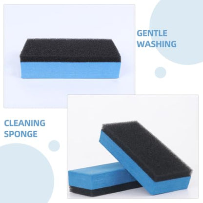 MAGICLULU 10pcs Car Polishing Sponge Set High-Density Dual-Sided Tire Applicator Pads for Gentle Washing and Shine Polishing, Blue Sponge Material for Car Cleaning