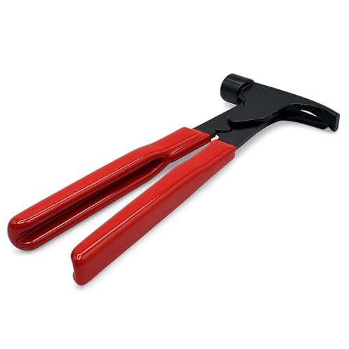 C-HORSE Wheel Balancing Weight Plier Hammer Tool, Balancing Tool Hammer Plier for Clip On Wheel Weights Balance Rims - Red