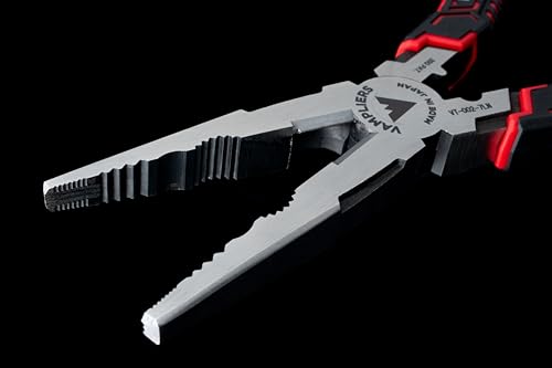 VAMPLIERS CAIMAN 7.5" Stripped Screw Extractor Needle Nose Pliers. Made in Japan. Multipurpose Long Nose Screw Removal Plier with Wire Cutter & Crimper - style: NEW 7.5" Long Nose Plier