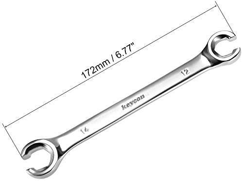 Utoolmart Flare Nut Wrench, 12mm x 14mm Metric Double Open End, 3Pcs - color: 3pcs, size: 12x14mm