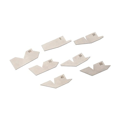 HFS (R) 18 Piece Angle Gauge Set with Pouch - Premium Stainless Steel