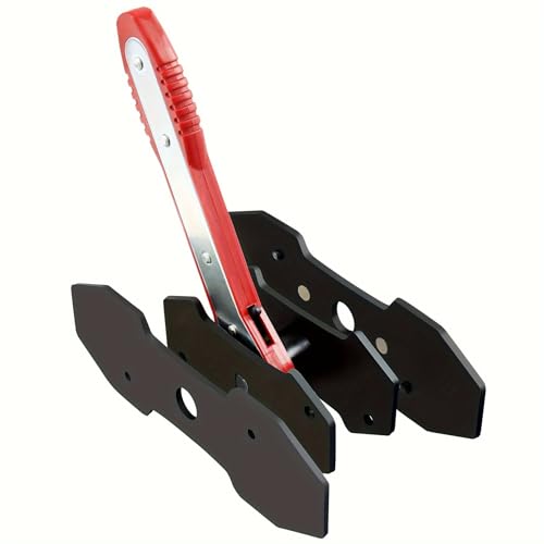 Brake Caliper Press Tool, Ratcheting Piston Compressor, Universal | Red anodized steel, disc brake service, piston compression, ratcheting operation, universal compatibility