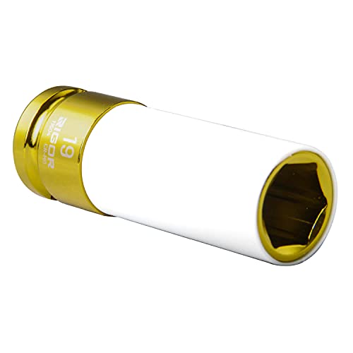RIGOR 11504 19mm Non-Marring Lug Nut Socket | Wheel Protector Impact Socket | 1/2" Drive, 6 Point, CR-MO, Metric - size: 19mm