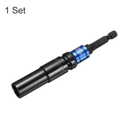 HARFINGTON Deep 6-Point Impact Socket 1/2" Drive 14mm Metric Socket 3" Length with 1/4" Hex Shank Adapter, CR-V Steel Socket Adapter Accessory Tool Set Kit for Hex Bolts Nuts - size: 14mm