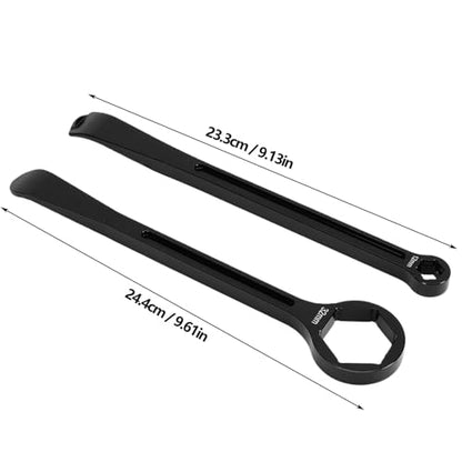 Srliya Motorcycle Tire Lever Tool Spoon Tire Iron Lever Wrench Set Axle Nut Wrench 10mm 13mm 22mm 27mm 32mm with Curved Spoon Head for Small Dirt Bikes Off Road Motorcycles
