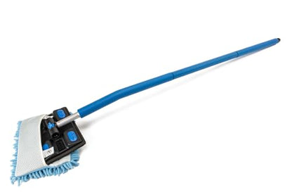 Mitt on a Stick PRO+ | Extendable Car Wash Brush, Mop, Mitt, Sponge | Blue w/ Noodle & Mesh Cover