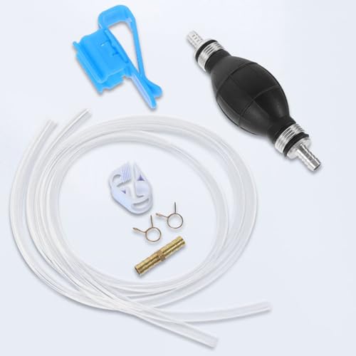 Gasoline Siphon Kit Manual Hand Pump Fuel Transfer Hose for Cars Motorcycles Boats Lightweight PVC Plastic Oil Extraction