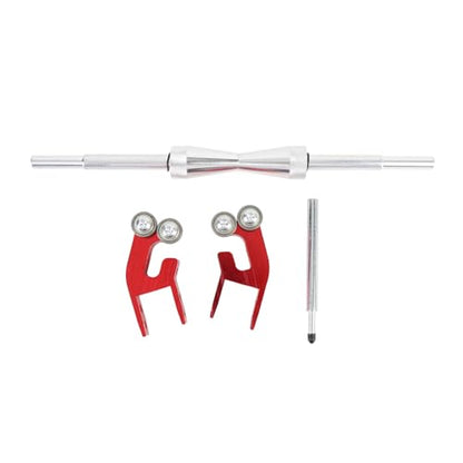 Pomya Wheel Balancer Stand, Portable Foldable Adjustable Rim Truing and Tire Balancing Tool with Center Alignment Cones, for Sport Bike and Dirt Bike Wheels