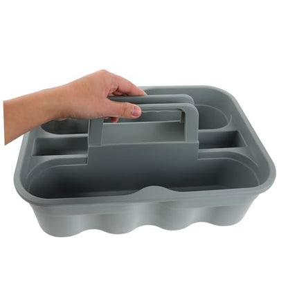 Portable Cleaning Supply Storage Basket Durable Plastic Organizer with Handle for Auto Detailing and Home Use Elegant Design Lightweight and Versatile Tool Tote for Cleaning