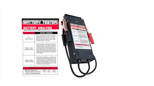 VCT Battery Load Tester 12 Volt at 100 Amps / 6 Volt at 50 Amps Battery Tester, Includes Alligator Clamps - 12V or 6V Battery Health Checker, Check Starter Motor Draw