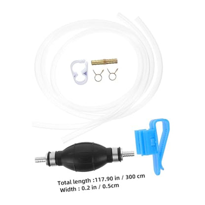 Manual Gasoline Transfer Pump Kit Siphon Hose for Fuel Oil Gasoline Extraction PVC Plastic Hand Siphon Pump for Cars Motorcycles