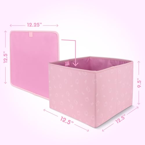Sanrio Hello Kitty Car Trunk Organizer and Storage Bin - Collapsible Simple Compartment Convenient Heavy Duty, Fold Up for Easy Storage Box, Automotive Seat Cargo Groceries Tools - 12.5L x 12.5W x 9H - style: Organizer Hello Kitty