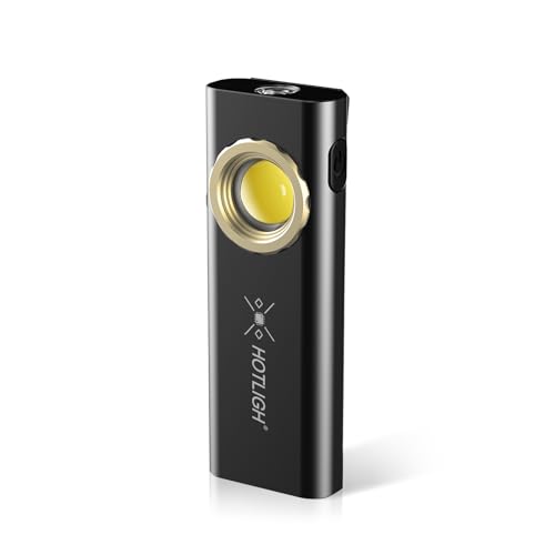 HOTLIGH ZF6767 Rechargeable Pocket Flashlight - 1000LM LED Flashlight Rechargeable, Small Pocket Light with Clip & Magnetic Base, EDC Flashlight for Outdoor, Night Walking, Emergency (1 PC)