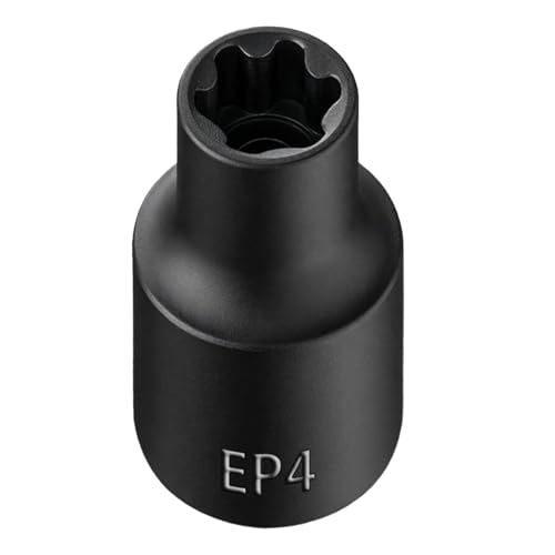 EP Socket EP4, 6 Point 1/4” Dr Female External E-Torx Plus Socket | EP Socket, Female External, E-Torx Plus Socket, External, Cr-V Steel, High Deformation Prevention - size: EP4