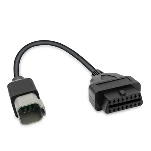 6 Pin OBD Motorcycle Cable 6pin OBD obd2 Diagnostic Moto Motorrad Adapter CAN OBD2 OBDII Diagnostic Connector for BRP Moto ATV UTV Motorcycle Bike Polaris Slingshot Motorbike Sportsman