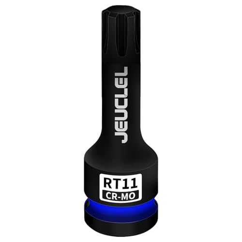 RT11 Spline Bit Socket, 1/2" Drive Spline Hex 6 Point Impact Socket | 3-Inch, Cr-Mo Steel, Lengthen Screwdriver Adapter for Electric Ratchet Wrenches, Fastening Screws, Socket Wrench, Head Drill - size: RT11